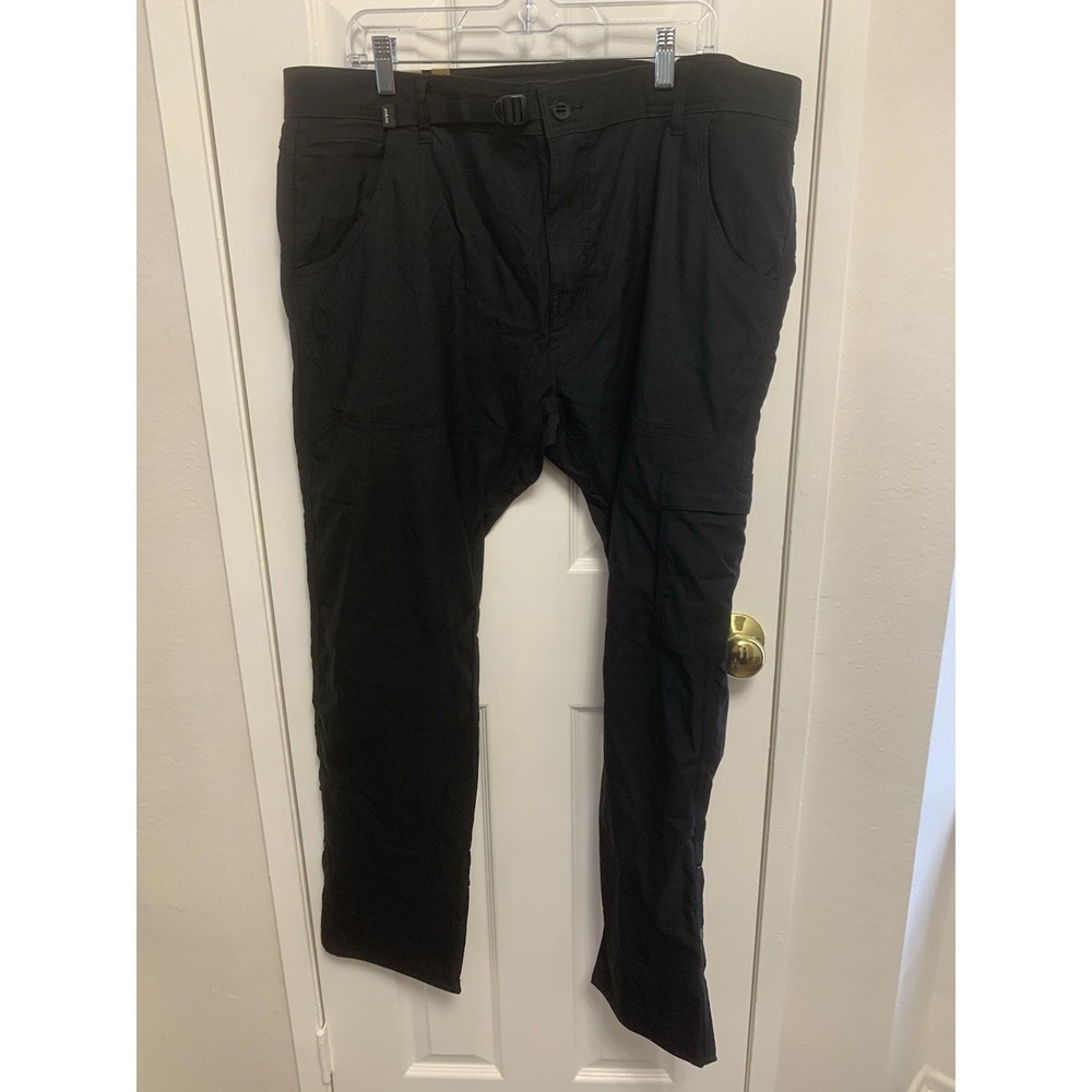 NWT Prana Men's Stretch Zion Slim Straight Tapered Leg Pants Black Sz 40 x 32